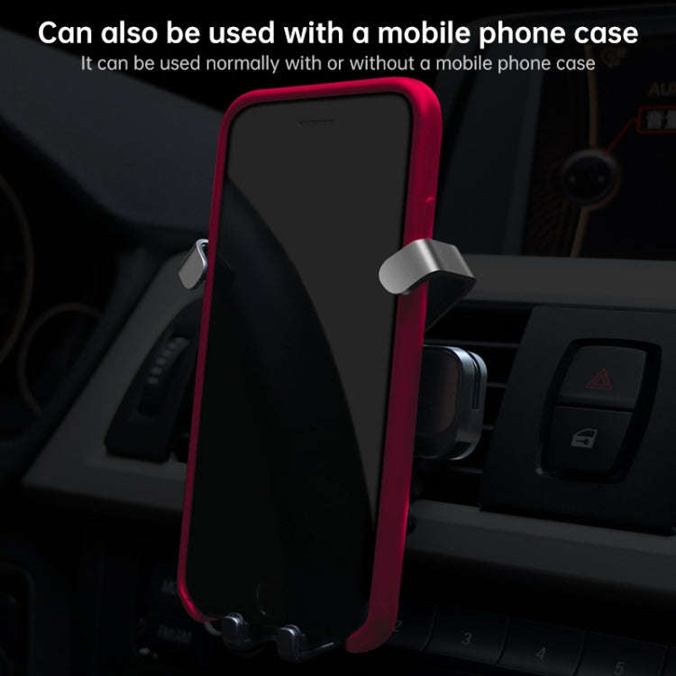 HAMTOD Pro Car Gravity Invisible Telescopic Mobile Phone Mount Holder (Obsidian Black)