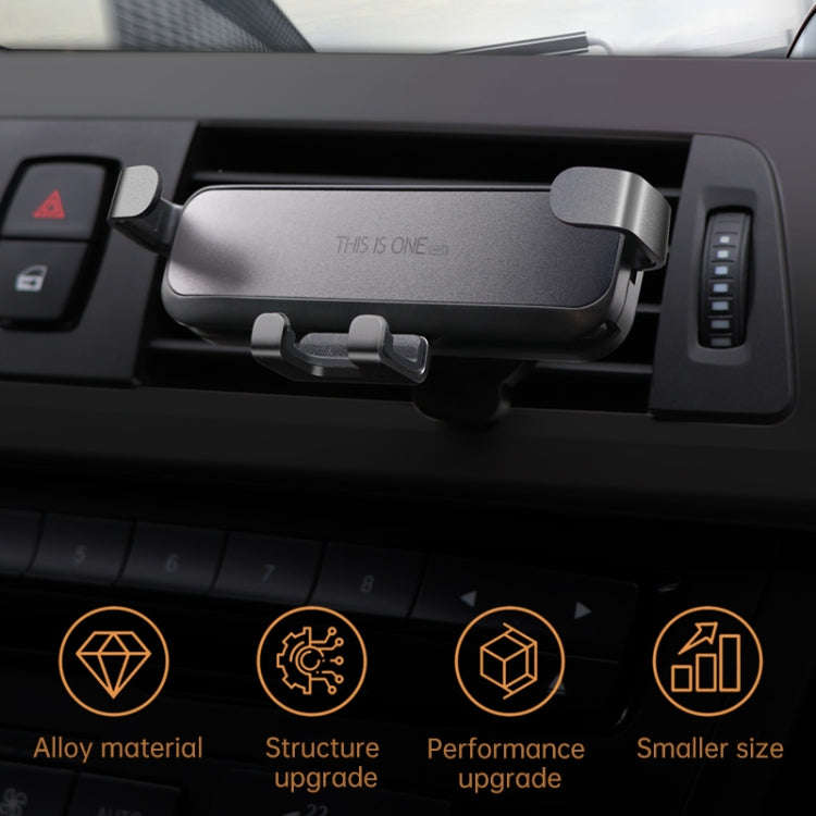 HAMTOD Pro Car Gravity Invisible Telescopic Mobile Phone Mount Holder (Obsidian Black)