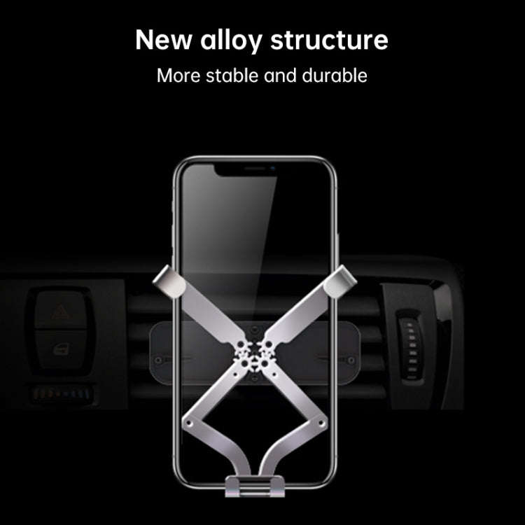 HAMTOD Pro Car Gravity Invisible Telescopic Mobile Phone Mount Holder (Obsidian Black)