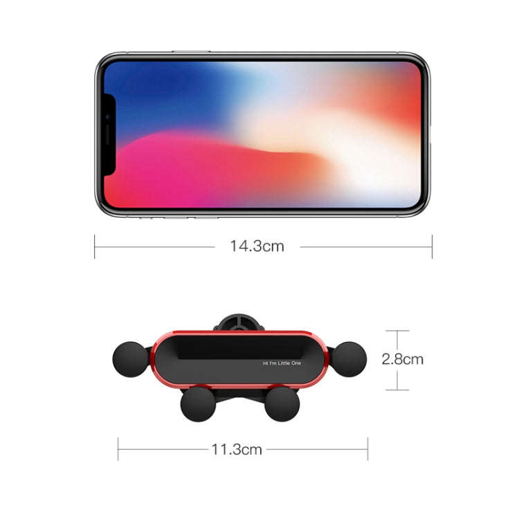 HAMTOD Little One Car Gravity Invisible Telescopic Mobile Phone Mount Holder (Silver)