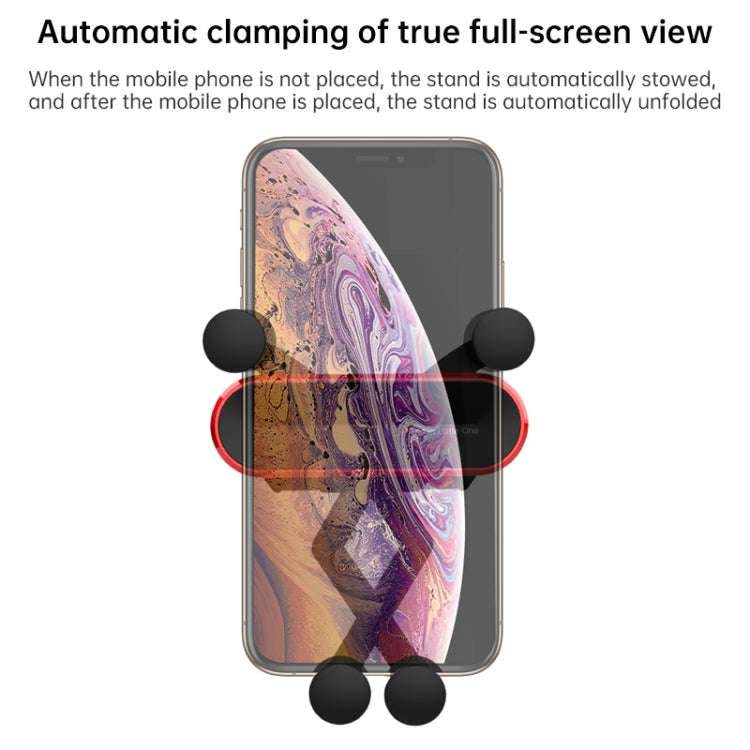 HAMTOD Little One Car Gravity Invisible Telescopic Mobile Phone Mount Holder (Silver)