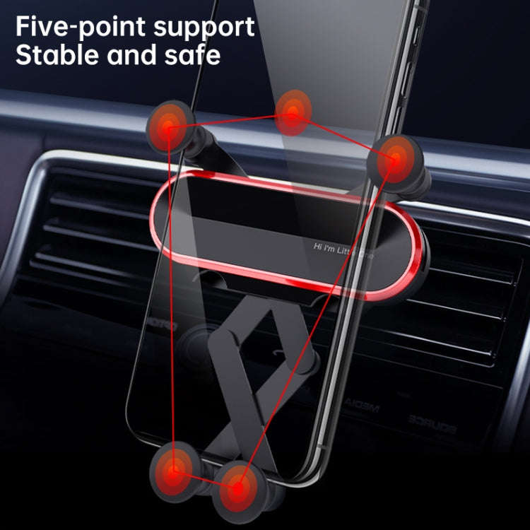 HAMTOD Little One Car Gravity Invisible Telescopic Mobile Phone Mount Holder (Silver)