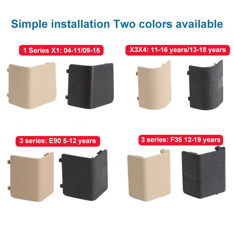 Car Diagnostic Plug Cover OBD Panel Decorative Cover 51437147538 for BMW F35 2012-2019 (Beige)