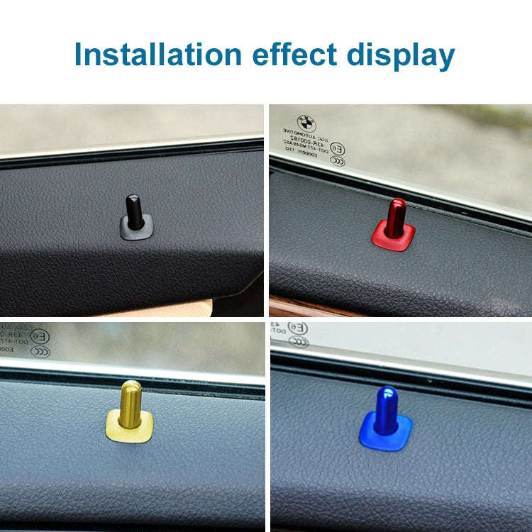 4 PCS Car Unlock Cover Door Bolt Door Handle for BMW X1 / X6(Blue)