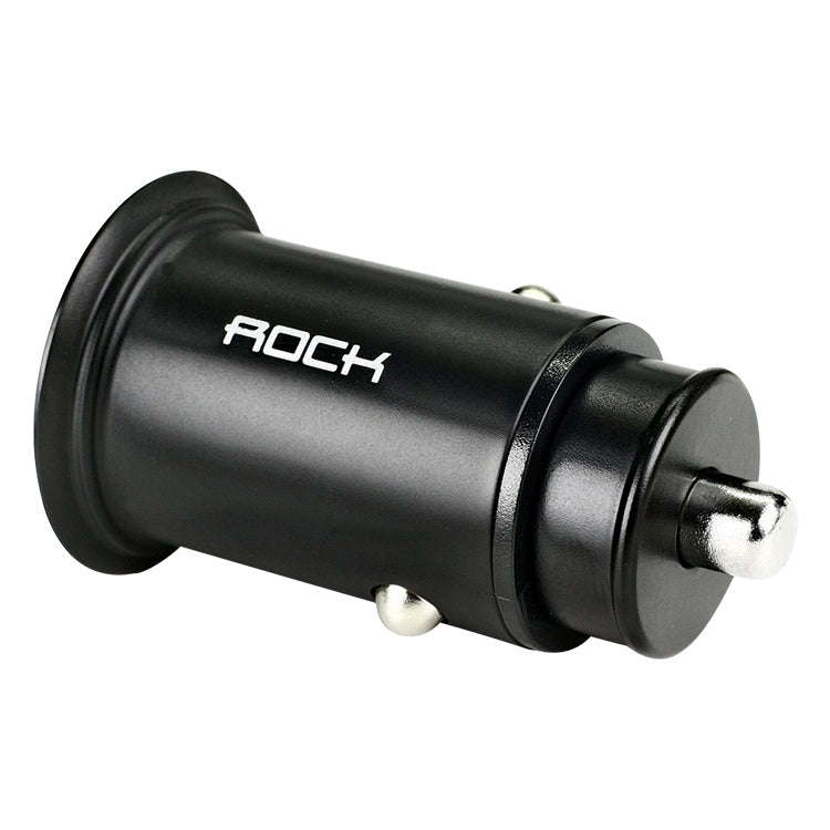 ROCK H15 Dual Port USB + USB-C / Type-C PD30W Car Charger (Black)