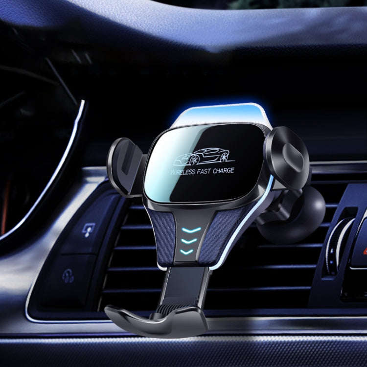 Car Air Outlet Induction Gravity Phone Wireless Charging Holder(Black)
