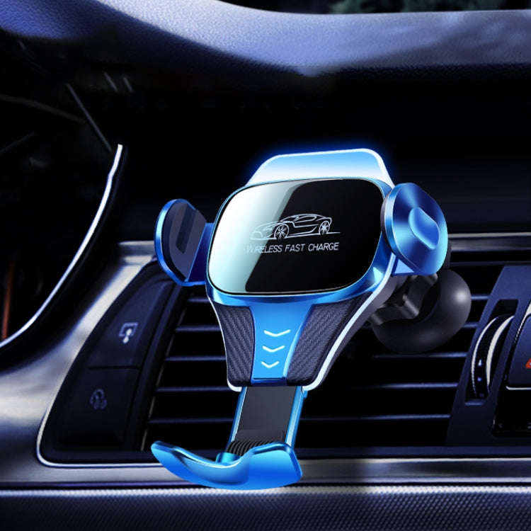 Car Air Outlet Induction Gravity Phone Wireless Charging Holder(Blue)