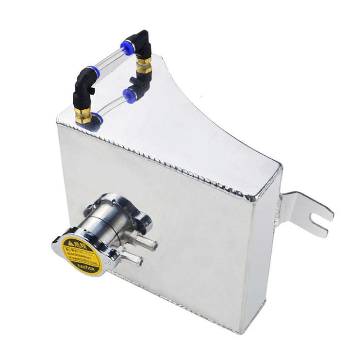Car Modified Triangle Aluminum Alloy Cooling Water Tank Bottle Can for Nissan (Silver)