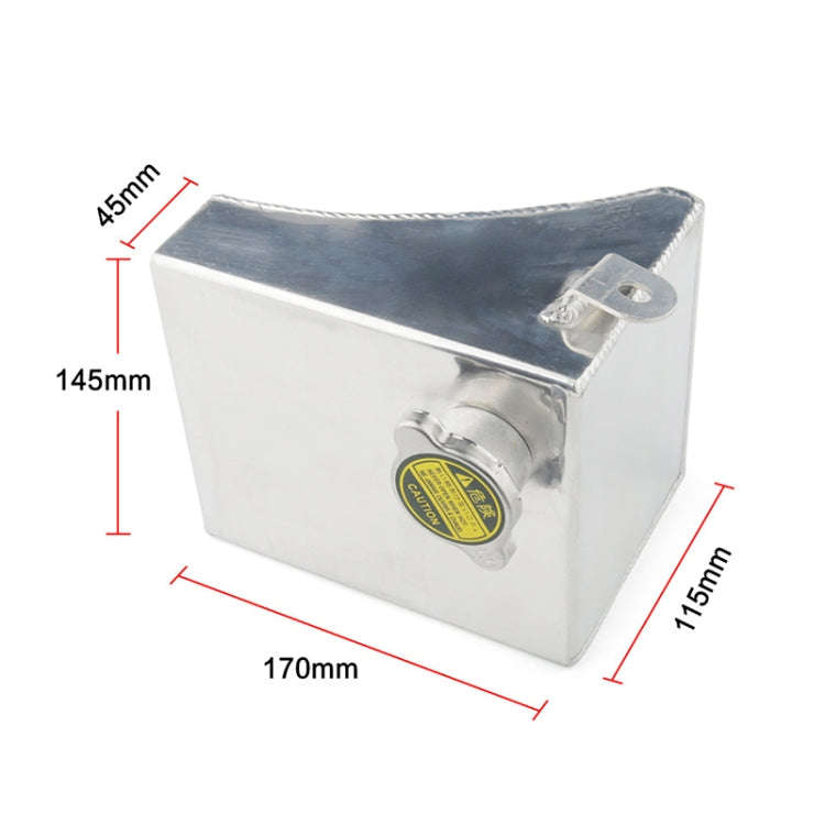 Car Modified Triangle Aluminum Alloy Cooling Water Tank Bottle Can for Nissan (Black)