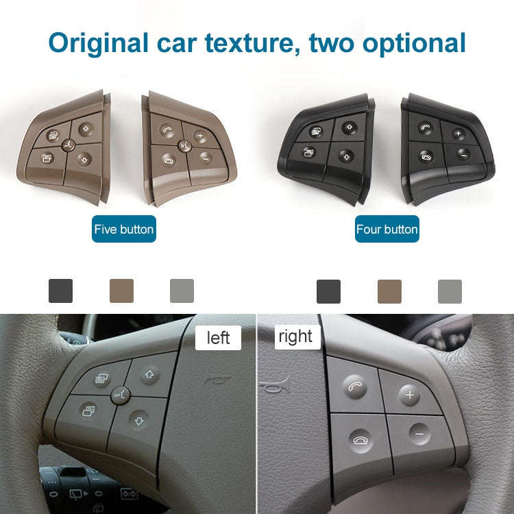 Car Left Side 5-button Steering Wheel Switch Buttons Panel 1648200010 for Mercedes-Benz W164, Lef...