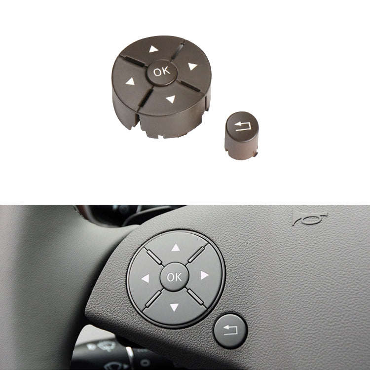 Car Left Side Steering Wheel Switch Buttons Panel for Mercedes-Benz W204 2007-2014, Left Driving(...
