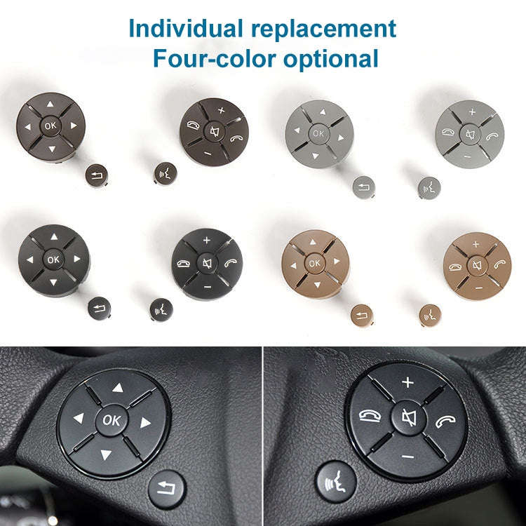 Car Left Side Steering Wheel Switch Buttons Panel for Mercedes-Benz W204 2007-2014, Left Driving(...