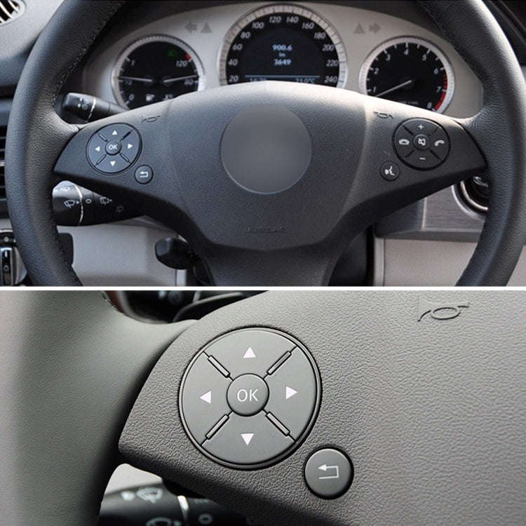 Car Left Side Steering Wheel Switch Buttons Panel for Mercedes-Benz W204 2007-2014, Left Driving(...