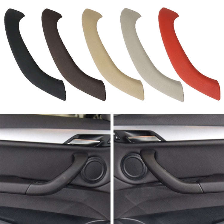 Car Right Side Inside Doors Handle Pull Trim Cover 51417417513 for BMW X1 2016-, Left Driving(Red)