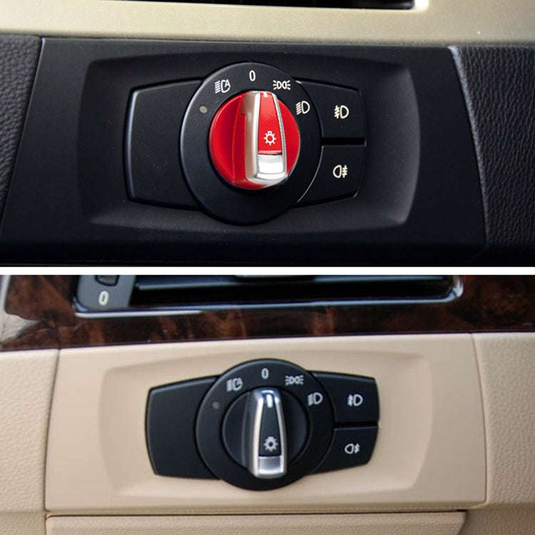 Car Headlight Switch Button Knob Cover Trim 6131 6932 796 for BMW X1 2009-2015, Left Driving (Black)