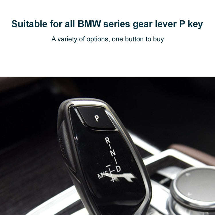 Car Gear Lever Auto Parking Button Letter P Cap for BMW G Chassis Series, Left Driving (Blue)