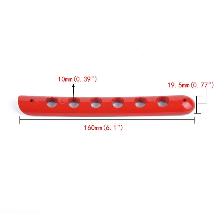 5 PCS Auto Handle Cover Door Aluminum Grab Handle Cover for Jeep Wrangler JK 4-Door 2007 -2017(Red)