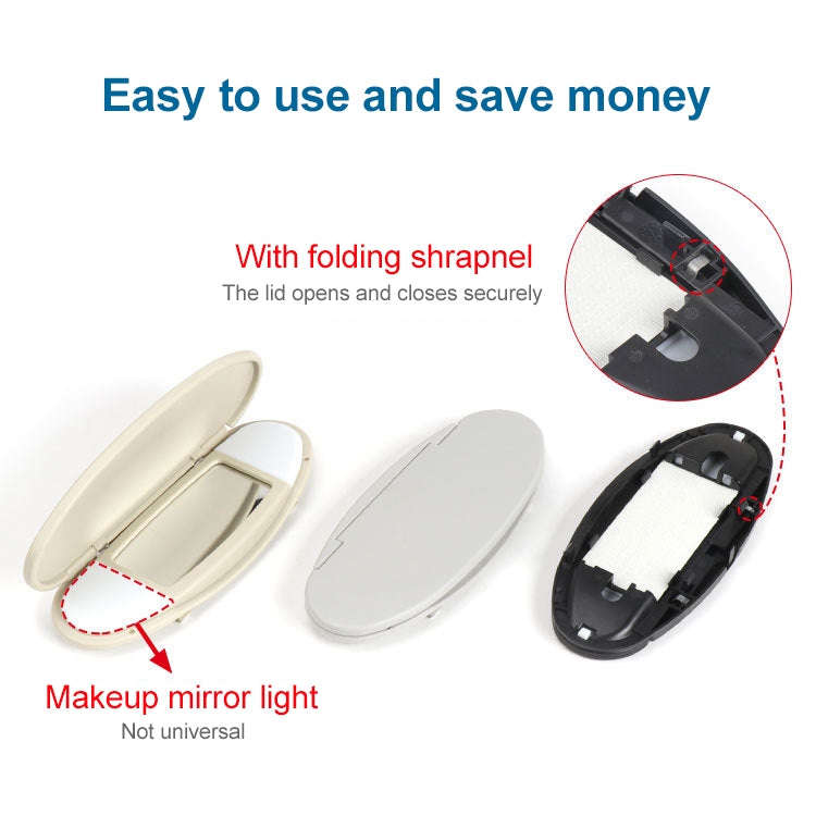 Car Sunshade Makeup Mirror Sun Visor for BMW mini R50R56, Left Driving (Beige)