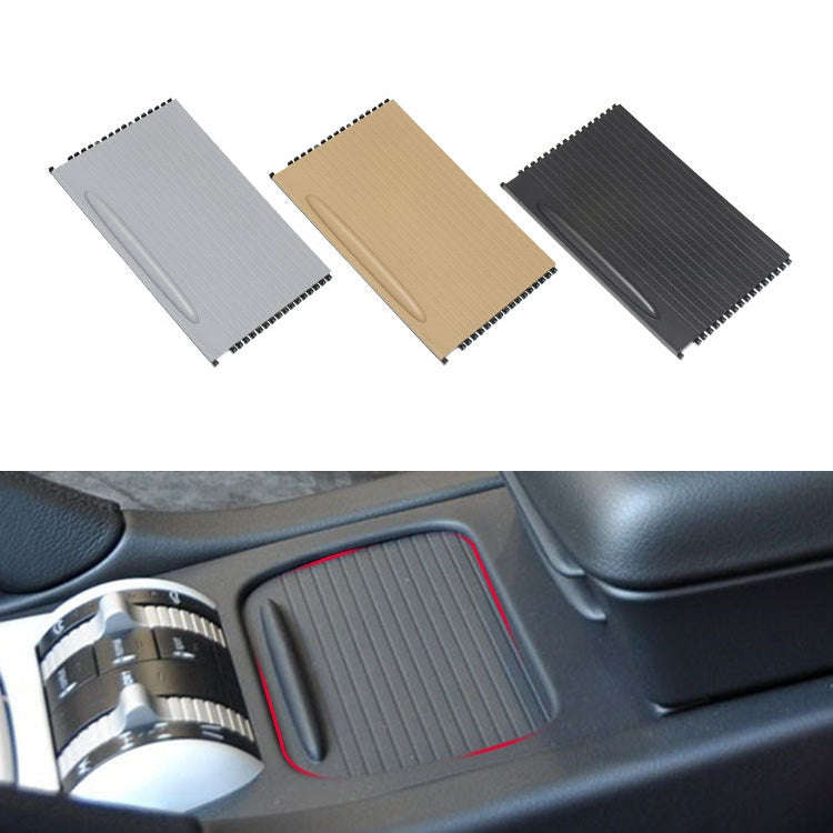 Car Center Console Water Cup Holder Cover Trim for Porsche Cayenne 2003-2010, Left Driving (Grey)