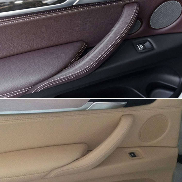 Car Left Side Inside Doors Handle Pull Trim Cover for BMW X5 / X6, Left Driving (Orange)