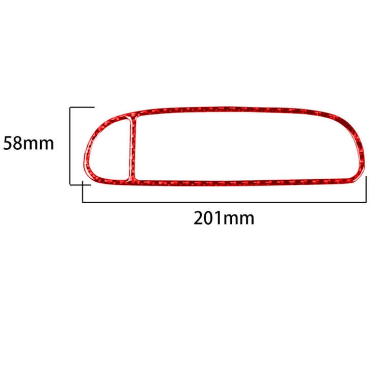 Carbon Fiber Car Air Outlet Sticker for Chevrolet Corvette C5 1998-2004, Left Drive(Red)