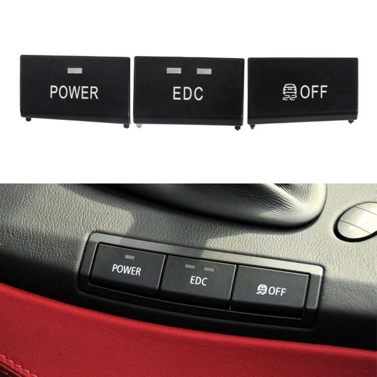 Car No. 3 Center Console Switch Button for BMW 3 Series M3 2005-2012, Left Driving