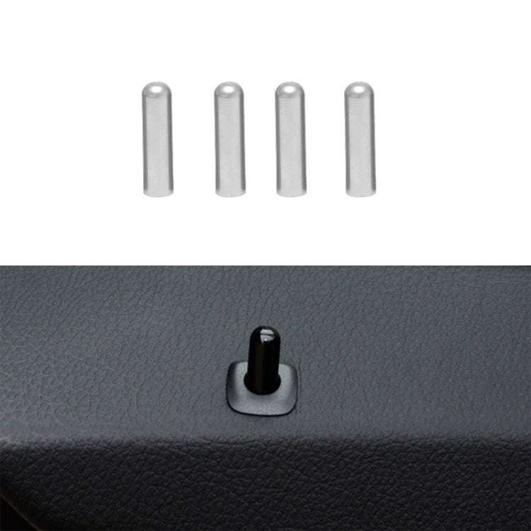 4 in 1 Car Door Latch Pin Door Screw Knob Cap Cover Trim for BMW F10, Left Driving (Silver)