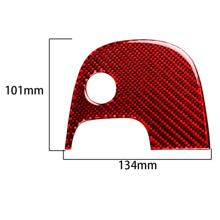 Carbon Fiber Car Lower Console Sticker for Chevrolet Corvette C5 1998-1999, Left Drive(Red)