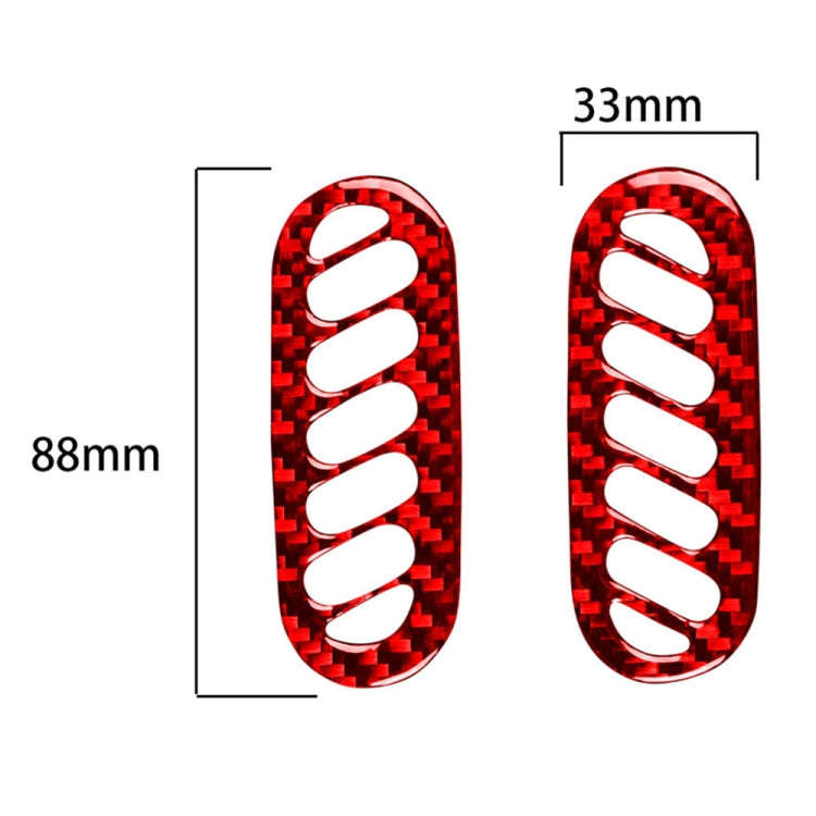 2 in 1 Car Carbon Fiber Sides Door A-pillar Air Outlet Sticker for Chevrolet Corvette C5 1998-200...