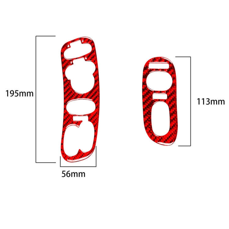 2 in 1 Car Carbon Fiber Door Control Panel Memory Seat Sticker Set for Chevrolet Corvette C5 1998...