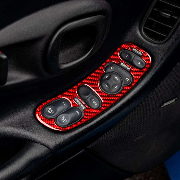 2 in 1 Car Carbon Fiber Door Control Panel Memory Seat Sticker Set for Chevrolet Corvette C5 1998...