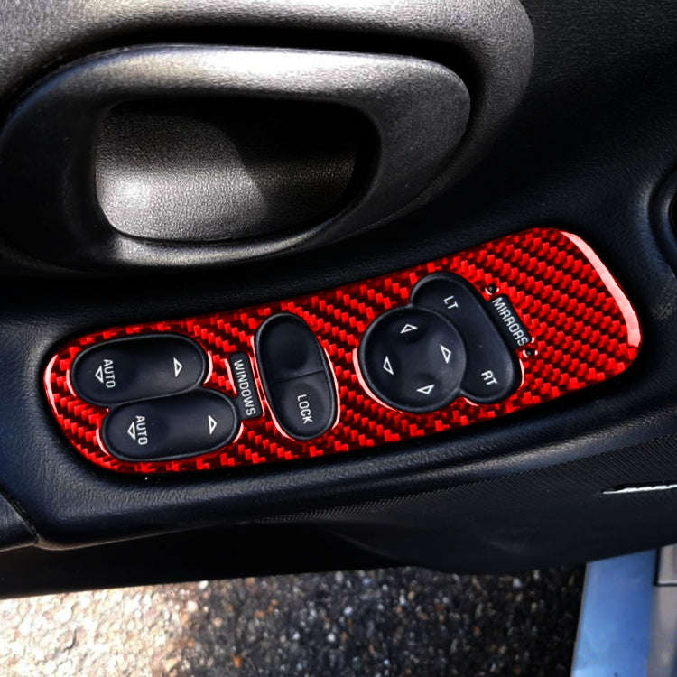 2 in 1 Car Carbon Fiber Door Control Panel  Sticker Set B for Chevrolet Corvette C5 1998-2004, Le...