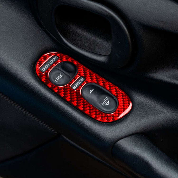 2 in 1 Car Carbon Fiber Door Control Panel  Sticker Set B for Chevrolet Corvette C5 1998-2004, Le...