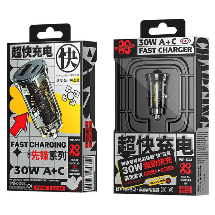 WK WP-C41 Vanguard Series 30W USB + Type-C Car Charger