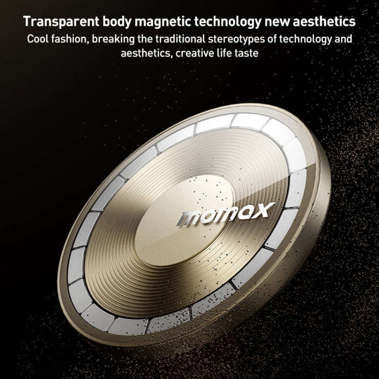 MOMAX MoVe Universal Transparent Magnetic Air Outlet Car Holder (Gold)