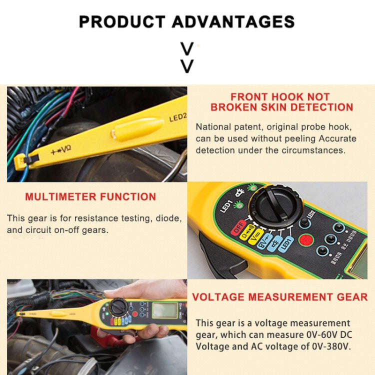 MS8211 Car Electric Circuit Tester (Red)