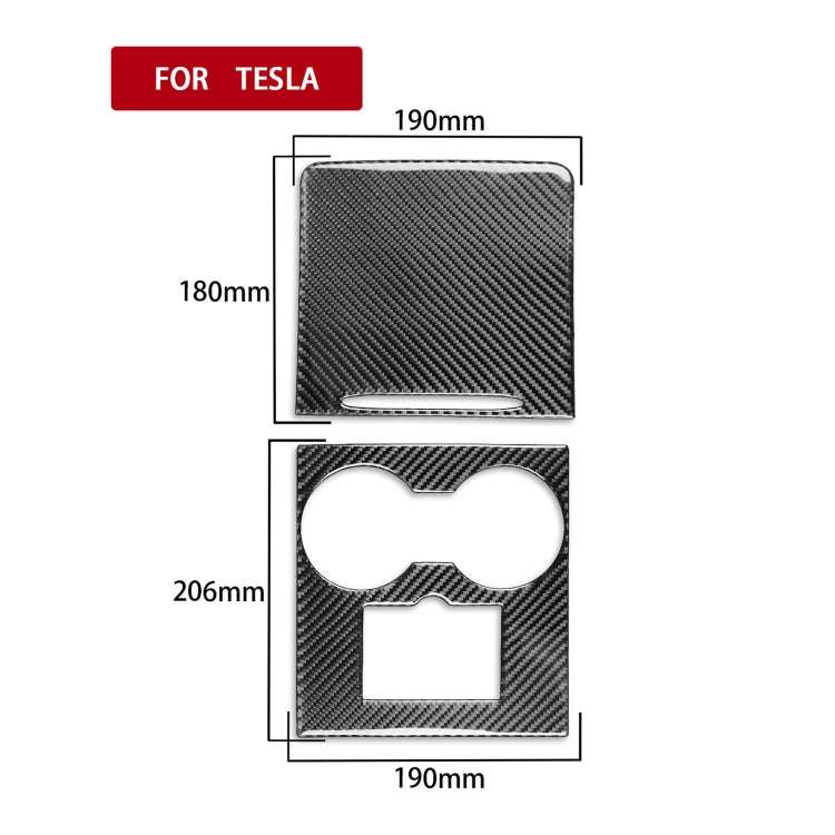 For Tesla Model 3 2017-2022 / Model Y 2000- Car Carbon Fiber Central Control Decorative Sticker (...
