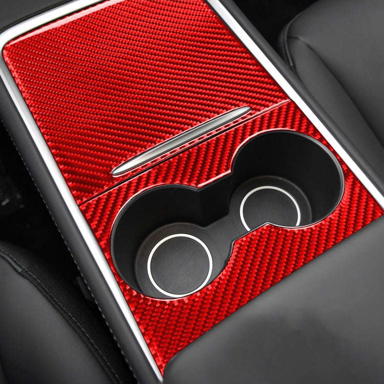 For Tesla Model 3 2017-2022 / Model Y 2000- Car Carbon Fiber Central Control Decorative Sticker (...