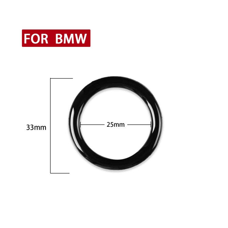 For BMW 3 Series E90/E92/E93 2009-2012 Car One-button Start Carbon Fiber Trim Ring, Left and Righ...