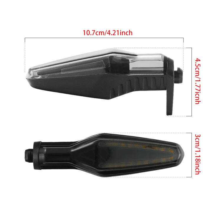 2pcs KC062 For BMW R1200 Motorcycle 18LEDs Turn Signal Light(Transparent Black)