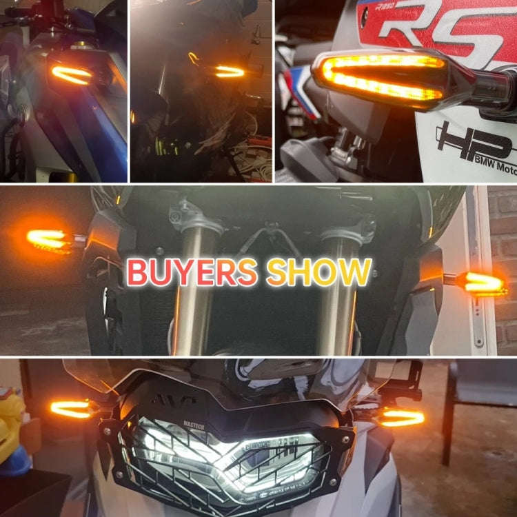 2pcs KC062 For BMW R1200 Motorcycle 18LEDs Turn Signal Light(Transparent Black)