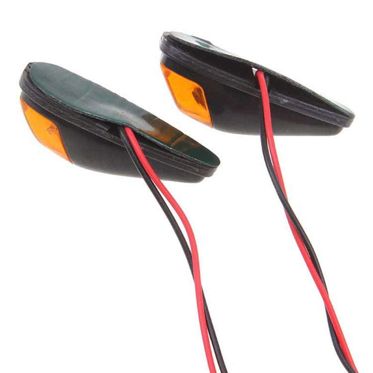 2pcs SL QGD Motorcycle 5W Turn Signal Light (Black)
