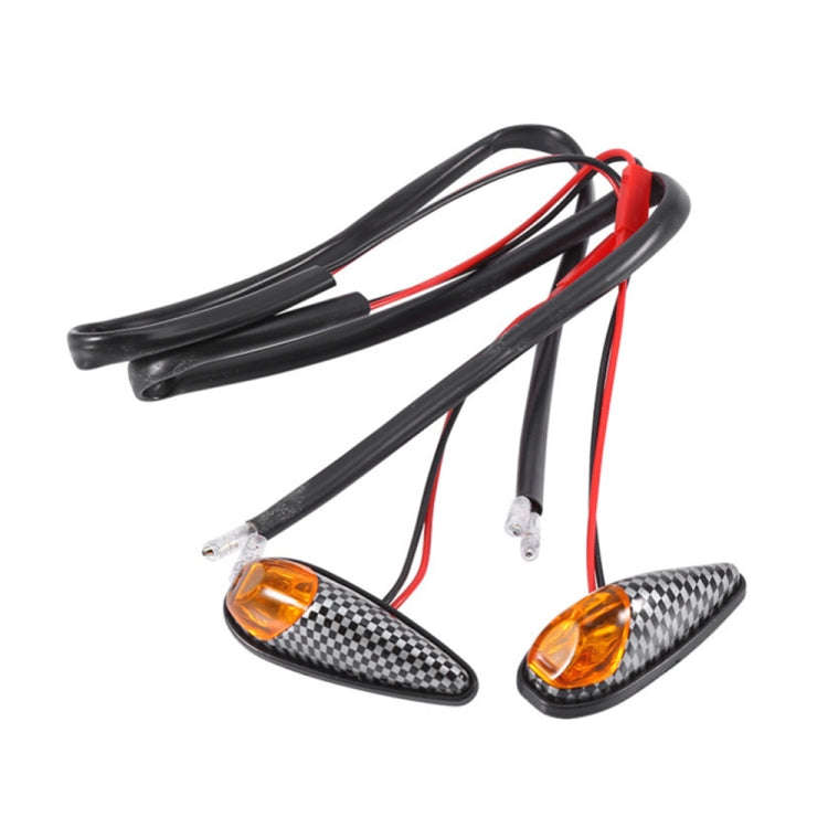 2pcs SL QGD Motorcycle 5W Turn Signal Light (Carbon Fiber Black)