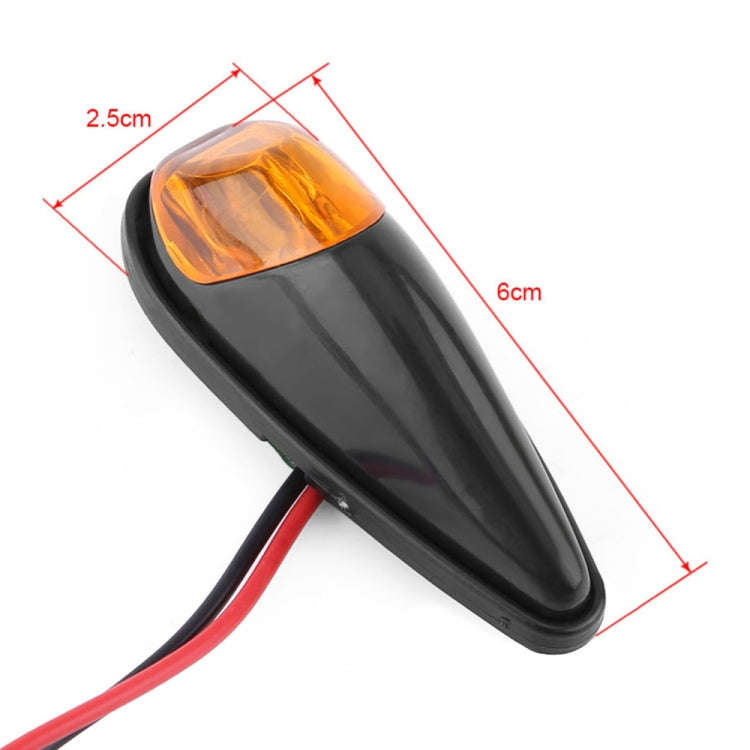 2pcs SL QGD Motorcycle 5W Turn Signal Light (Carbon Fiber Black)
