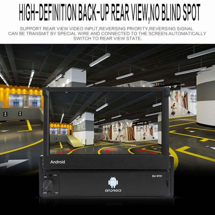 SU 9701 2GB+32GB 7 inch HD Manual Telescoping Car Android Radio Receiver MP5 Player, Support FM &...