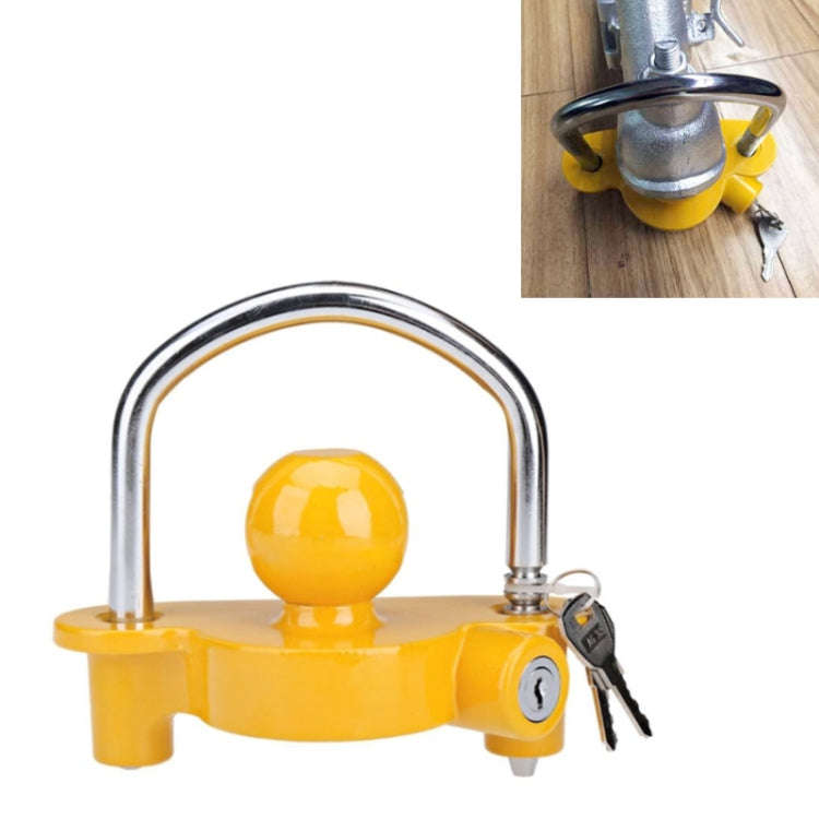 Universal Trailer Ball Hitch Coupler Lock Adjustable Trailer U Shape Coupling Lock, Random Color ...