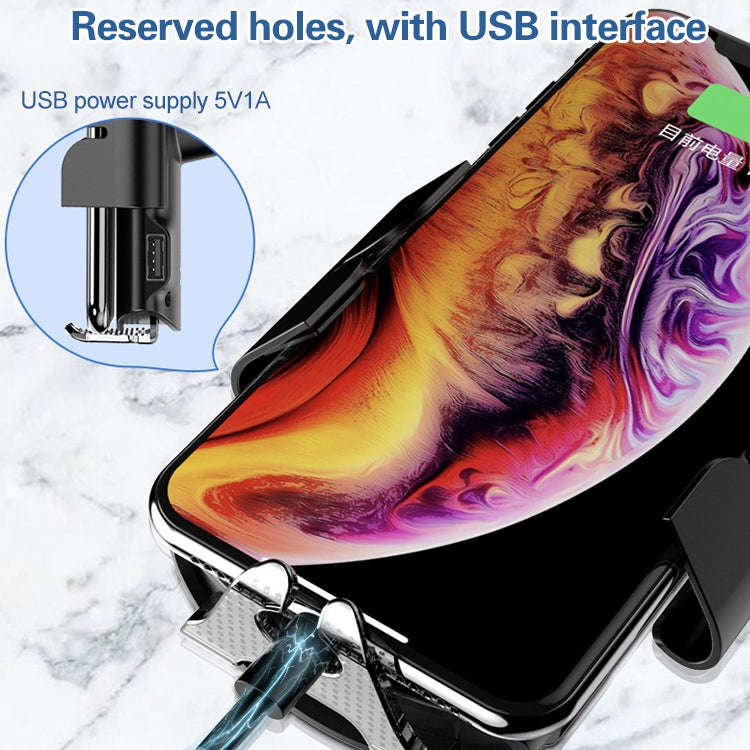 Car Automatic Wireless 10W Fast Charge Car Phone Holder with Voice Broadcast