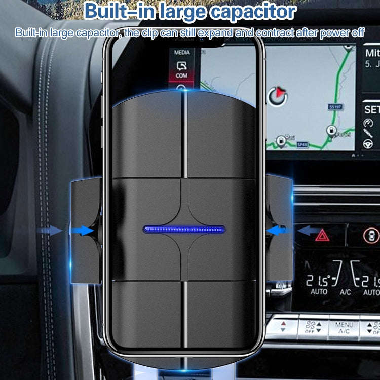 Car Automatic Wireless 10W Fast Charge Car Phone Holder with Voice Broadcast