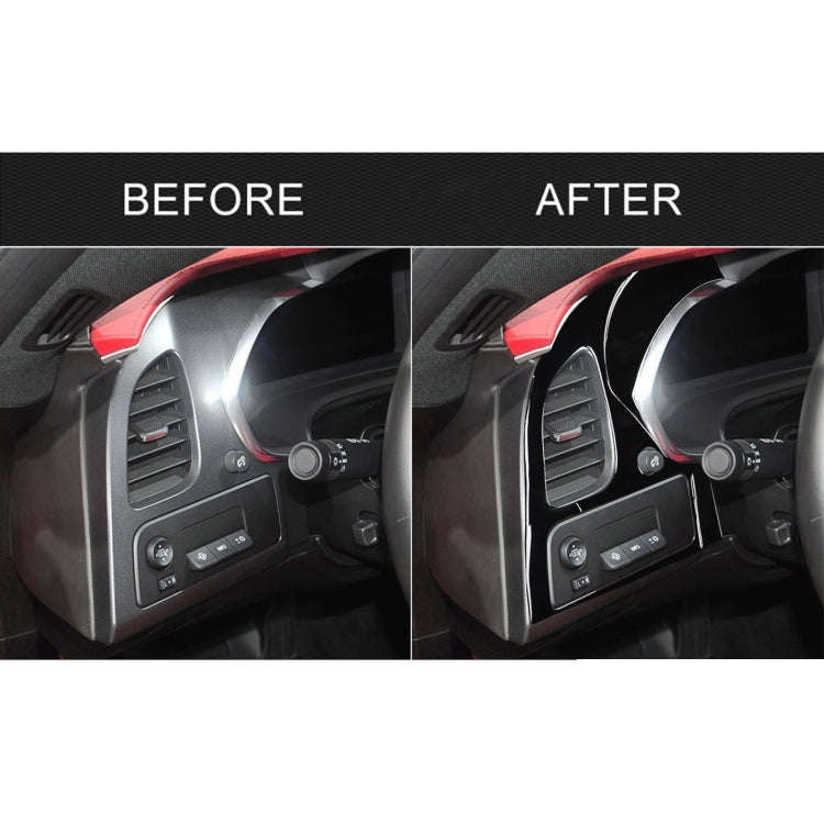 For Chevrolet Corvette C7 2014-2019 Car Left + Middle Air Outlet Panel Decorative Sticker, Left D...