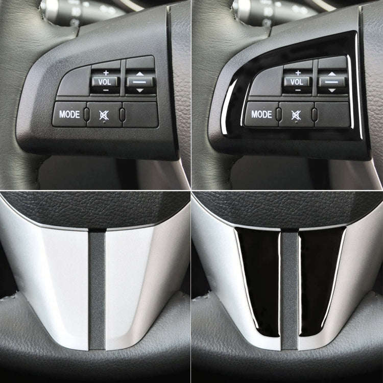 For Mazda 3 Axela 2010-2013 4 in 1 Car Steering Wheel Decorative Sticker, Left and Right Drive Un...